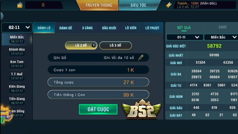 Các thể loại lô đề B52 Club