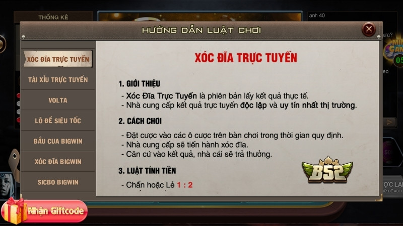 Luật chơi Xóc Đĩa Online B52 Club chi tiết